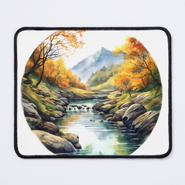 Item preview, Green Valley River Clipart, Lush Landscape, Verdant Waters, Nature's Serenade, River Tranquility, Picturesque Valley, Breathtaking Views designed and sold by CoolorPainting.