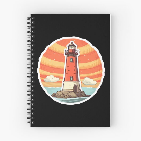 Aperçu de l'œuvre Un phare dans le coucher de soleil créée et vendue par the99thstudio.