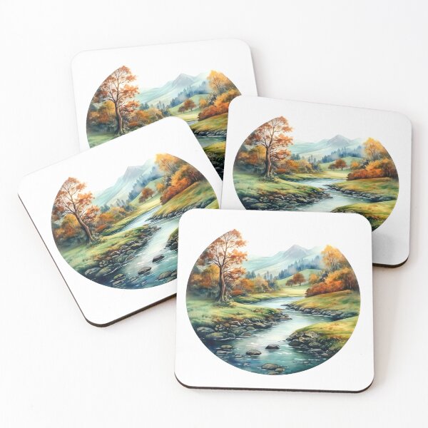 Item preview, Green Valley River Clipart, Lush Landscape, Verdant Waters, Nature's Serenade, River Tranquility, Picturesque Valley, Breathtaking Views designed and sold by CoolorPainting.