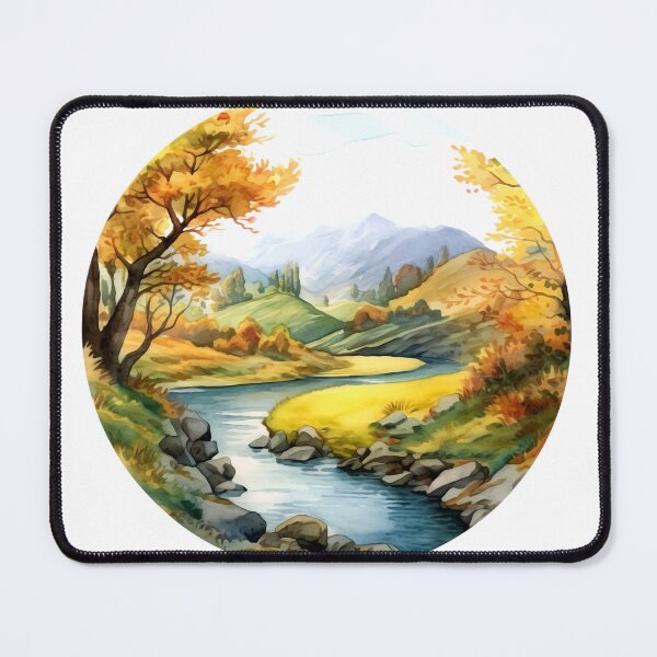 Item preview, Green Valley River Clipart, Lush Landscape, Verdant Waters, Nature's Serenade, River Tranquility, Picturesque Valley, Breathtaking Views designed and sold by CoolorPainting.