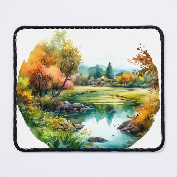 Item preview, Green Valley River Clipart, Lush Landscape, Verdant Waters, Nature's Serenade, River Tranquility, Picturesque Valley, Breathtaking Views designed and sold by CoolorPainting.