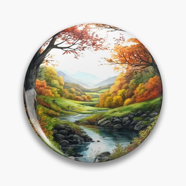 Item preview, Green Valley River Clipart, Lush Landscape, Verdant Waters, Nature's Serenade, River Tranquility, Picturesque Valley, Breathtaking Views designed and sold by CoolorPainting.