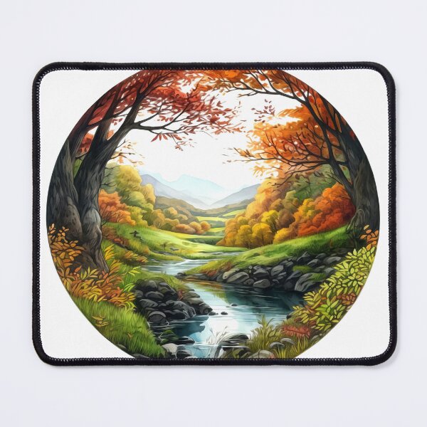 Item preview, Green Valley River Clipart, Lush Landscape, Verdant Waters, Nature's Serenade, River Tranquility, Picturesque Valley, Breathtaking Views designed and sold by CoolorPainting.
