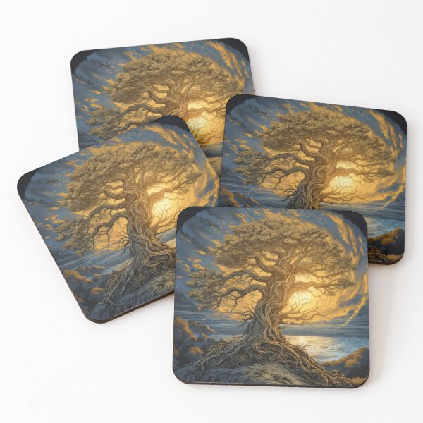 Item preview, Golden Tree of Life at sunset. designed and sold by MargaretWiktor.