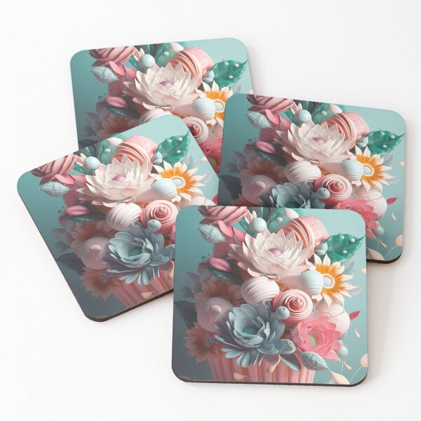 Item preview, Flowery cupcake designed and sold by PoppinArtFox.