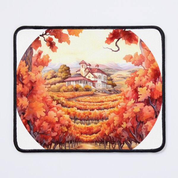 Item preview, Charming Autumn Vineyard Clipart, Harvest Season, Fall Foliage, Grape Harvest, Vineyard Charm, Autumnal Delight, Wine Country Beauty designed and sold by CoolorPainting.