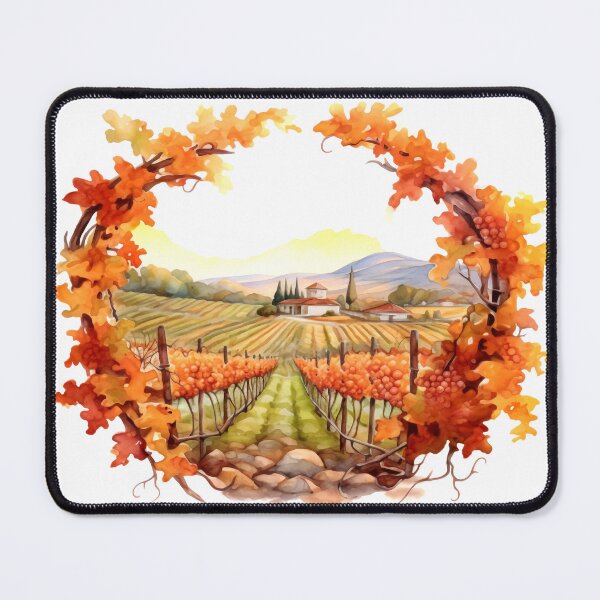 Item preview, Charming Autumn Vineyard Clipart, Harvest Season, Fall Foliage, Grape Harvest, Vineyard Charm, Autumnal Delight, Wine Country Beauty designed and sold by CoolorPainting.