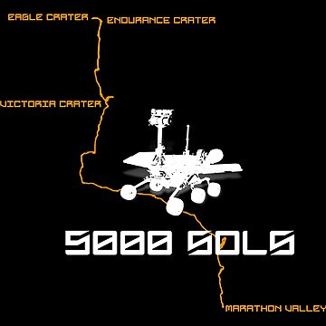 Artwork thumbnail, Opportunity Reaches 5000 Sols on Mars (Dark) by tanyaofmars