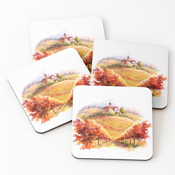 Item preview, Charming Autumn Vineyard Clipart, Harvest Season, Fall Foliage, Grape Harvest, Vineyard Charm, Autumnal Delight, Wine Country Beauty designed and sold by CoolorPainting.