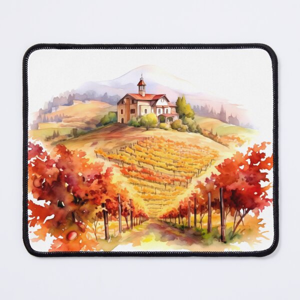 Item preview, Charming Autumn Vineyard Clipart, Harvest Season, Fall Foliage, Grape Harvest, Vineyard Charm, Autumnal Delight, Wine Country Beauty designed and sold by CoolorPainting.