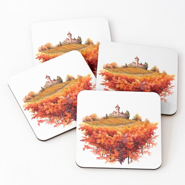 Item preview, Charming Autumn Vineyard Clipart, Harvest Season, Fall Foliage, Grape Harvest, Vineyard Charm, Autumnal Delight, Wine Country Beauty designed and sold by CoolorPainting.