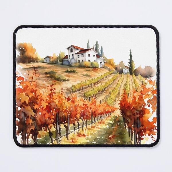 Item preview, Charming Autumn Vineyard Clipart, Harvest Season, Fall Foliage, Grape Harvest, Vineyard Charm, Autumnal Delight, Wine Country Beauty designed and sold by CoolorPainting.