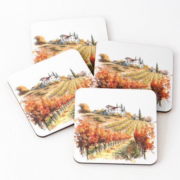 Item preview, Charming Autumn Vineyard Clipart, Harvest Season, Fall Foliage, Grape Harvest, Vineyard Charm, Autumnal Delight, Wine Country Beauty designed and sold by CoolorPainting.