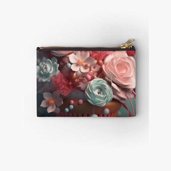 Item preview, Dreamy Flowery Cupcake - 3D render in pastel colors designed and sold by PoppinArtFox.
