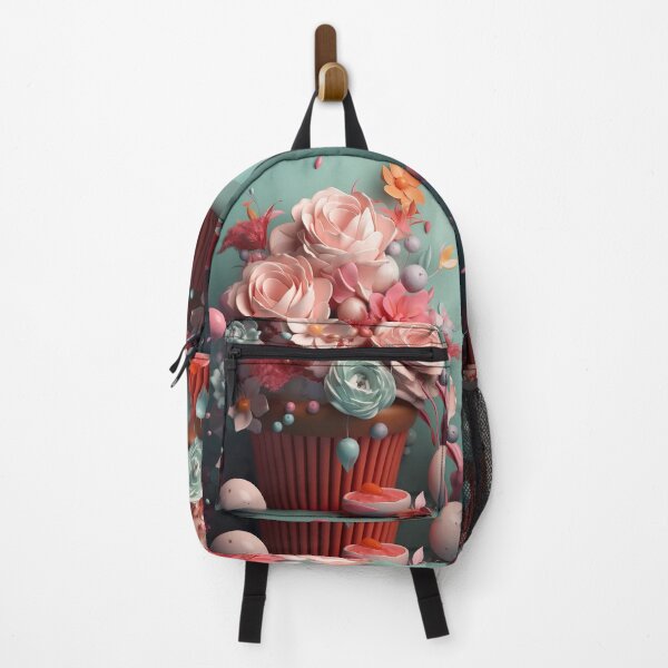 Item preview, Dreamy Flowery Cupcake - 3D render in pastel colors designed and sold by PoppinArtFox.