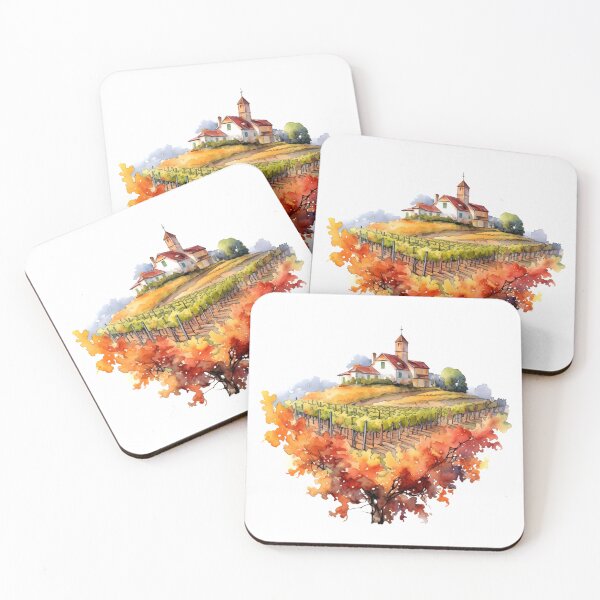 Item preview, Charming Autumn Vineyard Clipart, Harvest Season, Fall Foliage, Grape Harvest, Vineyard Charm, Autumnal Delight, Wine Country Beauty designed and sold by CoolorPainting.