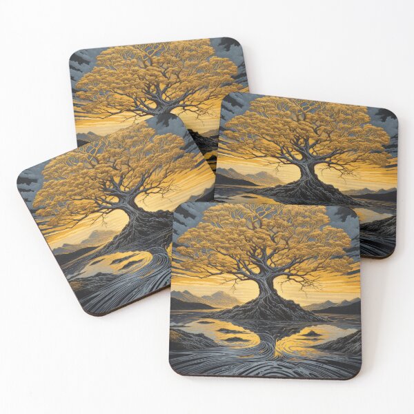 Item preview, Golden Tree of Life at Sunset designed and sold by MargaretWiktor.