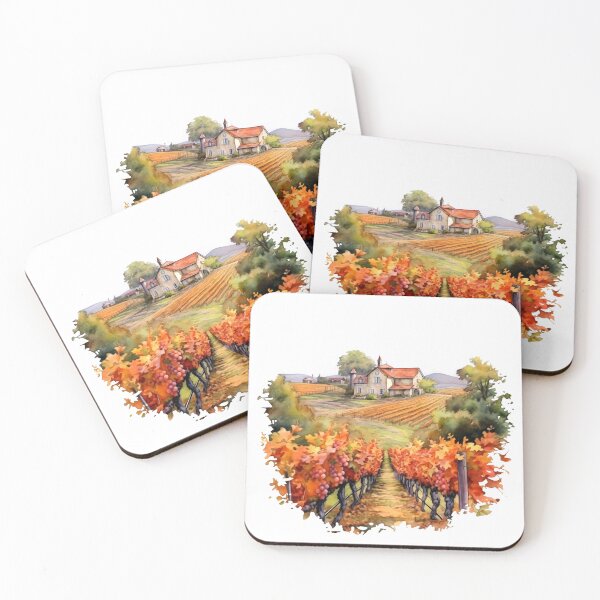 Item preview, Charming Autumn Vineyard Clipart, Harvest Season, Fall Foliage, Grape Harvest, Vineyard Charm, Autumnal Delight, Wine Country Beauty designed and sold by CoolorPainting.