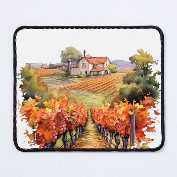 Item preview, Charming Autumn Vineyard Clipart, Harvest Season, Fall Foliage, Grape Harvest, Vineyard Charm, Autumnal Delight, Wine Country Beauty designed and sold by CoolorPainting.