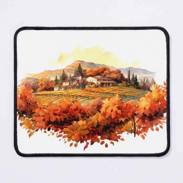 Item preview, Charming Autumn Vineyard Clipart, Harvest Season, Fall Foliage, Grape Harvest, Vineyard Charm, Autumnal Delight, Wine Country Beauty designed and sold by CoolorPainting.