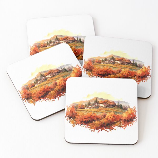 Item preview, Charming Autumn Vineyard Clipart, Harvest Season, Fall Foliage, Grape Harvest, Vineyard Charm, Autumnal Delight, Wine Country Beauty designed and sold by CoolorPainting.