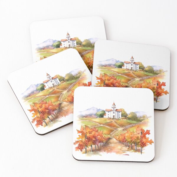 Item preview, Charming Autumn Vineyard Clipart, Harvest Season, Fall Foliage, Grape Harvest, Vineyard Charm, Autumnal Delight, Wine Country Beauty designed and sold by CoolorPainting.