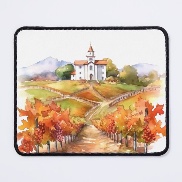 Item preview, Charming Autumn Vineyard Clipart, Harvest Season, Fall Foliage, Grape Harvest, Vineyard Charm, Autumnal Delight, Wine Country Beauty designed and sold by CoolorPainting.