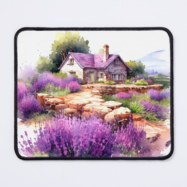 Item preview, Lavender Field Cottage Clipart, Purple Hideaway, Serene Cottage, Aromatic Bliss, Lavender Haven, Countryside Charm, Floral Retreat designed and sold by CoolorPainting.