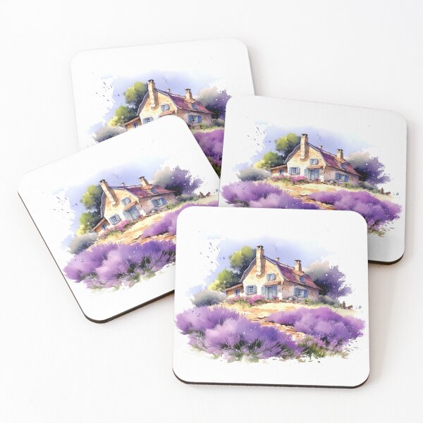 Item preview, Lavender Field Cottage Clipart, Purple Hideaway, Serene Cottage, Aromatic Bliss, Lavender Haven, Countryside Charm, Floral Retreat designed and sold by CoolorPainting.