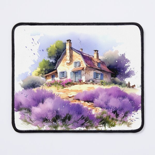 Item preview, Lavender Field Cottage Clipart, Purple Hideaway, Serene Cottage, Aromatic Bliss, Lavender Haven, Countryside Charm, Floral Retreat designed and sold by CoolorPainting.