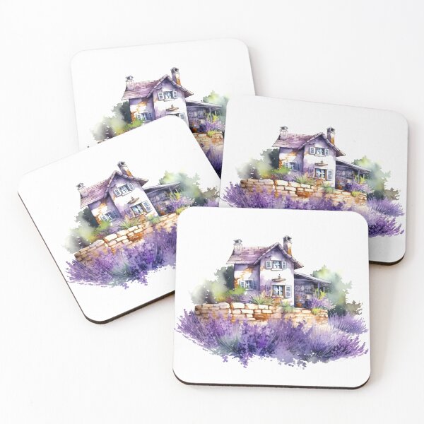 Item preview, Lavender Field Cottage Clipart, Purple Hideaway, Serene Cottage, Aromatic Bliss, Lavender Haven, Countryside Charm, Floral Retreat designed and sold by CoolorPainting.