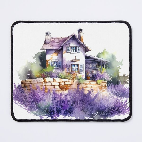 Item preview, Lavender Field Cottage Clipart, Purple Hideaway, Serene Cottage, Aromatic Bliss, Lavender Haven, Countryside Charm, Floral Retreat designed and sold by CoolorPainting.