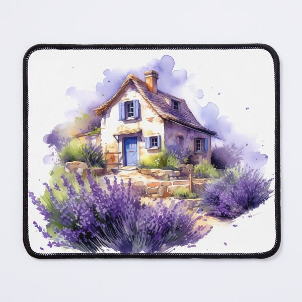 Item preview, Lavender Field Cottage Clipart, Purple Hideaway, Serene Cottage, Aromatic Bliss, Lavender Haven, Countryside Charm, Floral Retreat designed and sold by CoolorPainting.