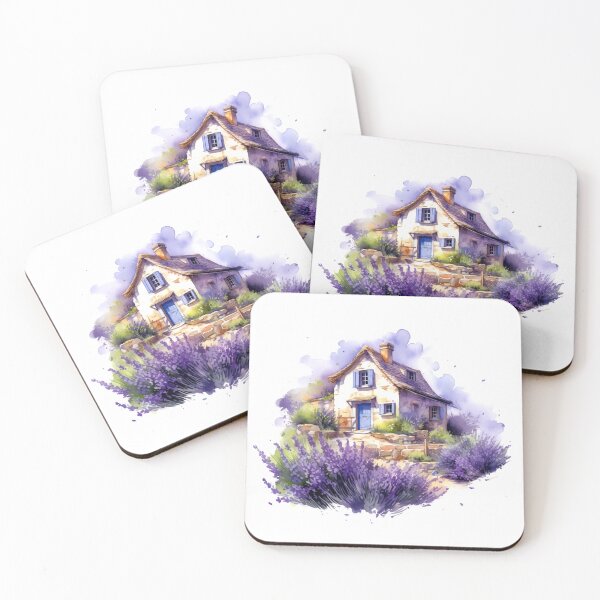 Item preview, Lavender Field Cottage Clipart, Purple Hideaway, Serene Cottage, Aromatic Bliss, Lavender Haven, Countryside Charm, Floral Retreat designed and sold by CoolorPainting.