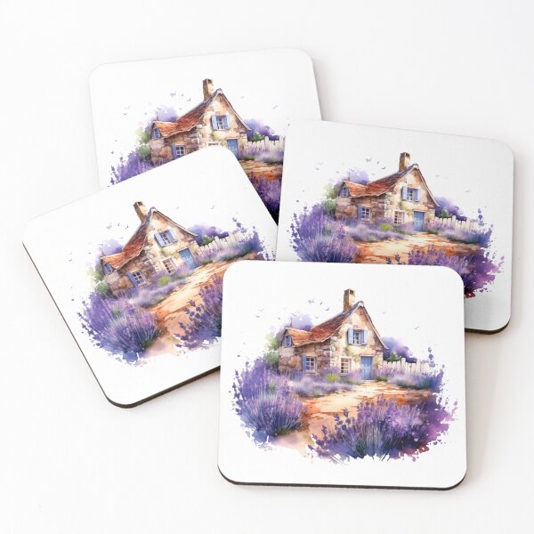 Item preview, Lavender Field Cottage Clipart, Purple Hideaway, Serene Cottage, Aromatic Bliss, Lavender Haven, Countryside Charm, Floral Retreat designed and sold by CoolorPainting.