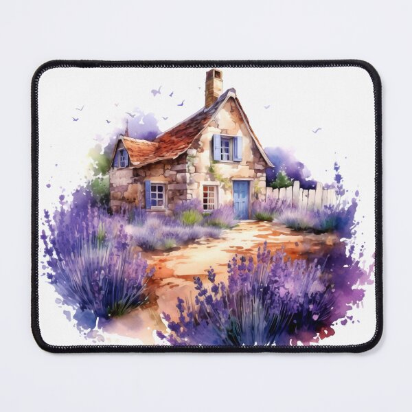 Item preview, Lavender Field Cottage Clipart, Purple Hideaway, Serene Cottage, Aromatic Bliss, Lavender Haven, Countryside Charm, Floral Retreat designed and sold by CoolorPainting.
