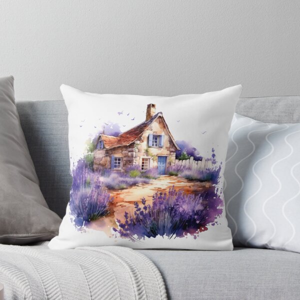 Item preview, Lavender Field Cottage Clipart, Purple Hideaway, Serene Cottage, Aromatic Bliss, Lavender Haven, Countryside Charm, Floral Retreat designed and sold by CoolorPainting.