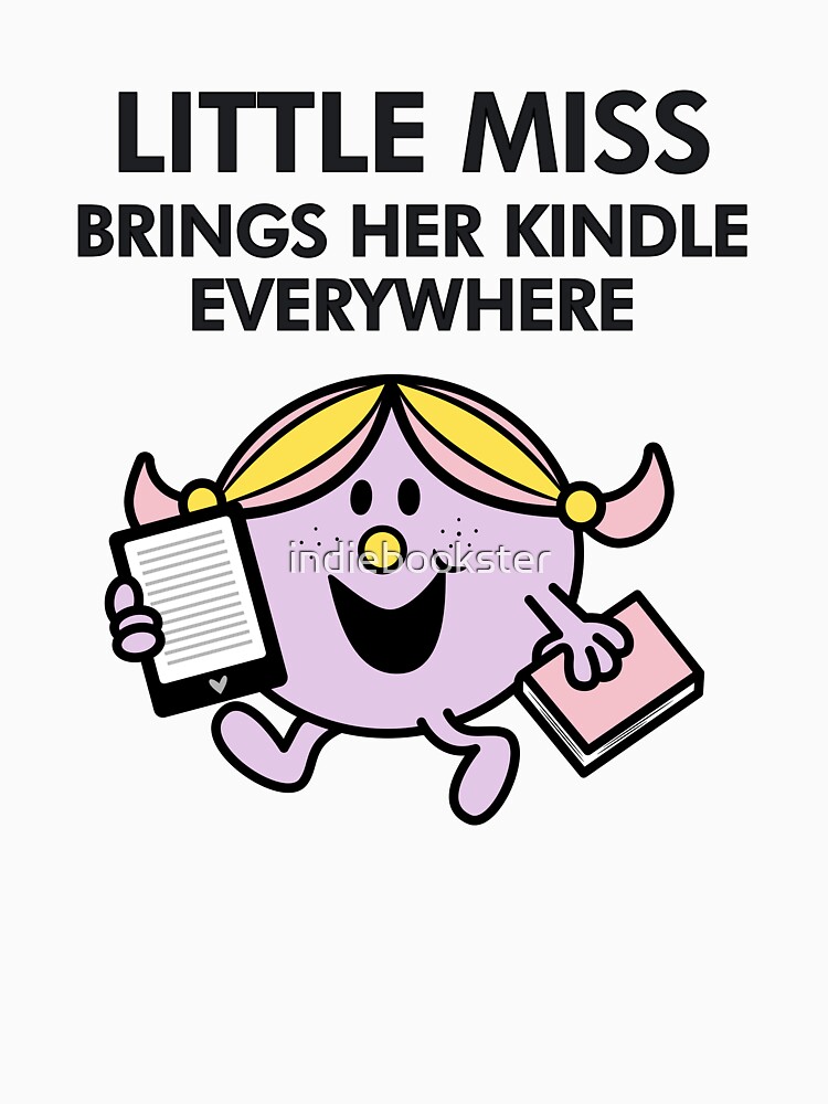 Thumbnail 3 von 3, Baseballshirt mit 3/4-Arm, Das kleine Fräulein bringt ihr Kindle überallhin mit designt und verkauft von indiebookster.