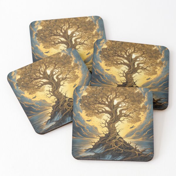 Item preview, Golden Tree of Life at Sunset designed and sold by MargaretWiktor.