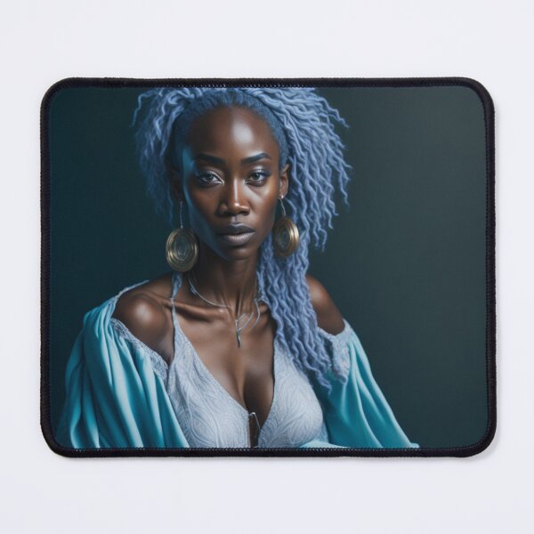Item preview, African woman with blue dreadlocks  designed and sold by Xander's  Store.