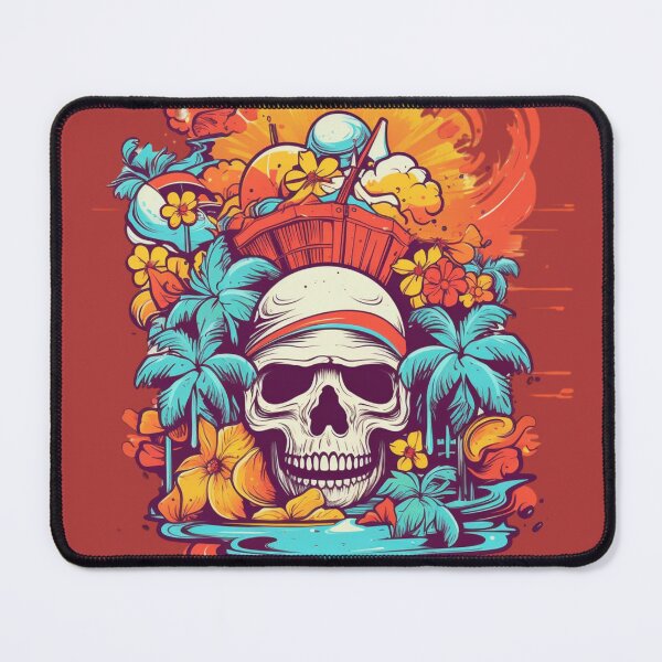 Item preview, Summer Tropical Treasure Island Skull designed and sold by Nightarcade.