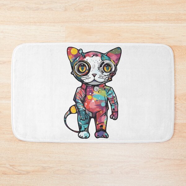 Item preview, Futuristic Multicolor Cats #3 alien cat designed and sold by SOVISART.