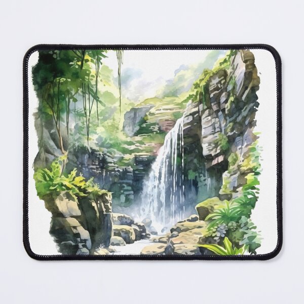 Item preview, Cascading Waterfall Clipart, Dramatic Falls, Rushing Waters, Breathtaking Cascade, Water's Dance, Dynamic Beauty, Falling Water designed and sold by CoolorPaint.
