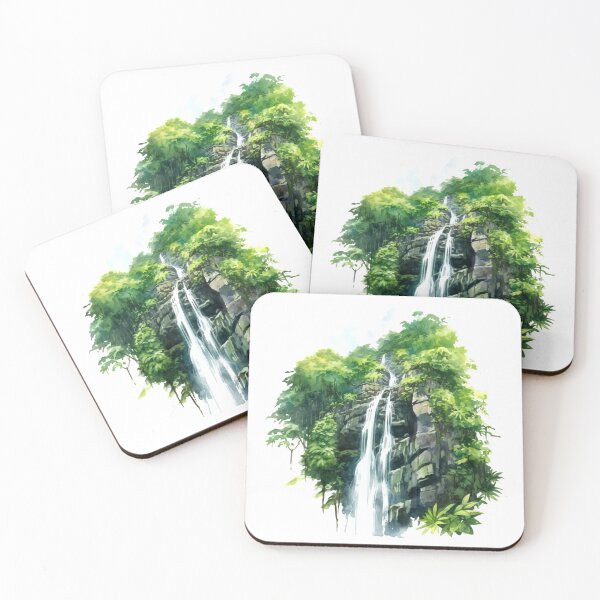 Item preview, Cascading Waterfall Clipart, Dramatic Falls, Rushing Waters, Breathtaking Cascade, Water's Dance, Dynamic Beauty, Falling Water designed and sold by CoolorPaint.