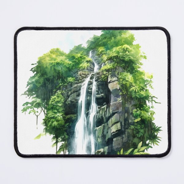 Item preview, Cascading Waterfall Clipart, Dramatic Falls, Rushing Waters, Breathtaking Cascade, Water's Dance, Dynamic Beauty, Falling Water designed and sold by CoolorPaint.