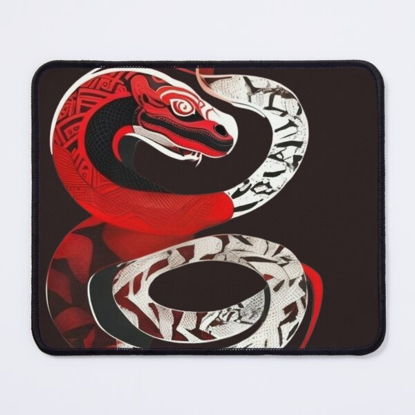 Item preview, Red and white tribal snake designed and sold by tarod7.