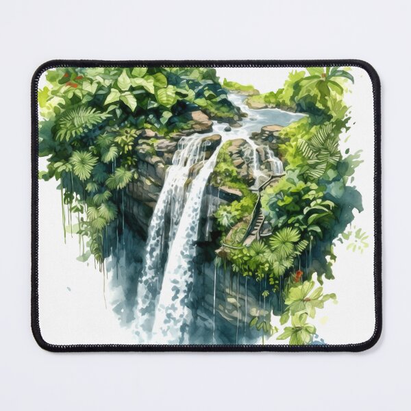Item preview, Cascading Waterfall Clipart, Dramatic Falls, Rushing Waters, Breathtaking Cascade, Water's Dance, Dynamic Beauty, Falling Water designed and sold by CoolorPaint.