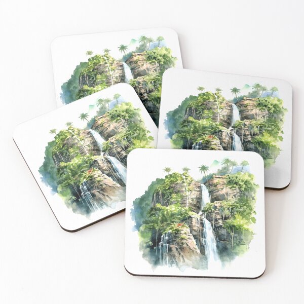 Item preview, Cascading Waterfall Clipart, Dramatic Falls, Rushing Waters, Breathtaking Cascade, Water's Dance, Dynamic Beauty, Falling Water designed and sold by CoolorPaint.