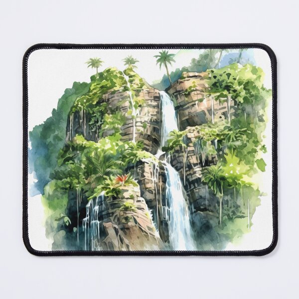 Item preview, Cascading Waterfall Clipart, Dramatic Falls, Rushing Waters, Breathtaking Cascade, Water's Dance, Dynamic Beauty, Falling Water designed and sold by CoolorPaint.
