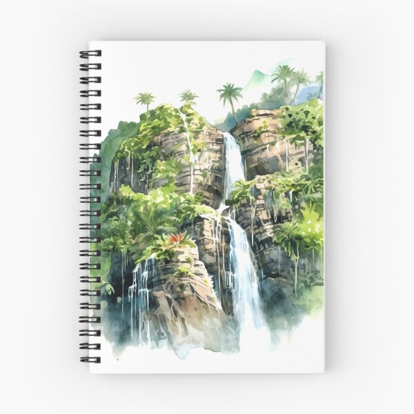 Item preview, Cascading Waterfall Clipart, Dramatic Falls, Rushing Waters, Breathtaking Cascade, Water's Dance, Dynamic Beauty, Falling Water designed and sold by CoolorPaint.